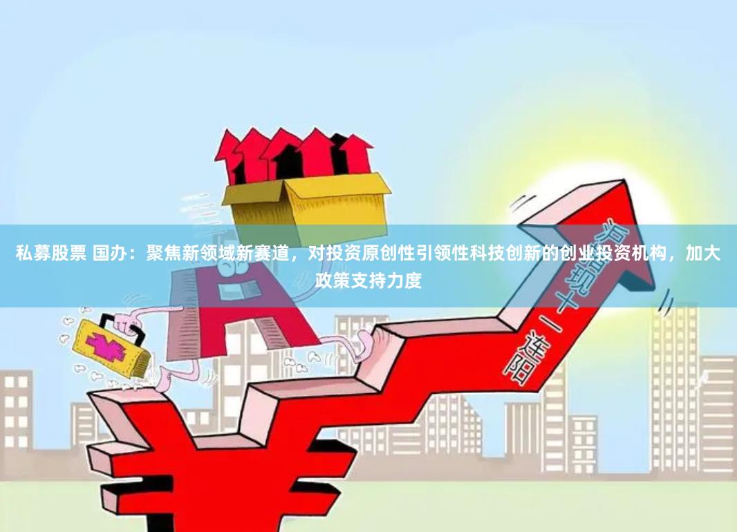 私募股票 国办：聚焦新领域新赛道，对投资原创性引领性科技创新的创业投资机构，加大政策支持力度