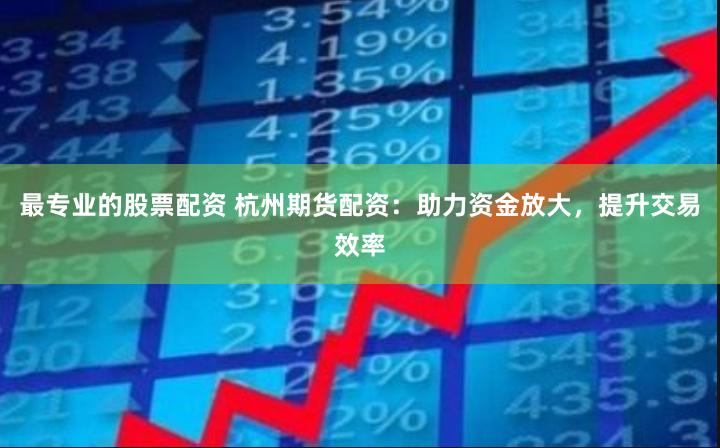 最专业的股票配资 杭州期货配资：助力资金放大，提升交易效率